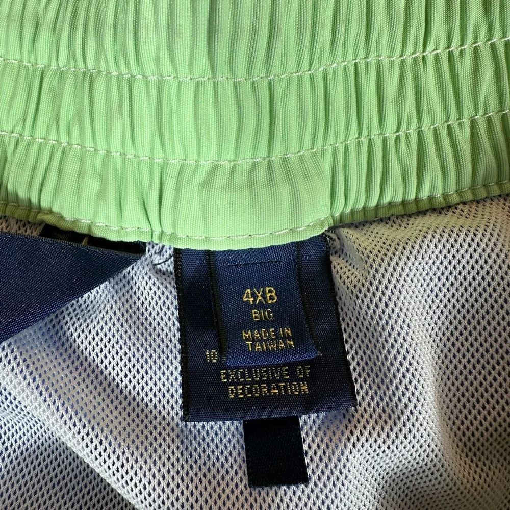 Polo Ralph Lauren Swim Trunks Briefs Shorts Blue 4XB 4X Big Tall Mesh Lined Logo